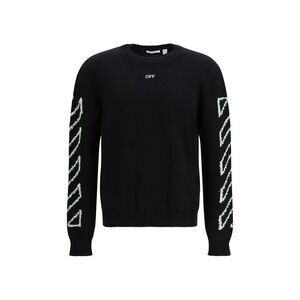Off-White Men Diagonal Arrow Fuzzy Sweater